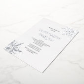 Elegante sneeuwvlokken Winter zonnewende viering Folie Uitnodiging (Gedraaid)