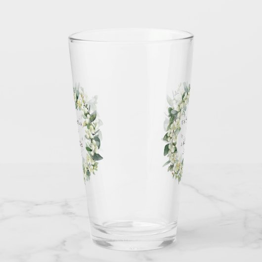 Elegante Snowberry + Eucalyptus krans bruiloft Glas (Links)
