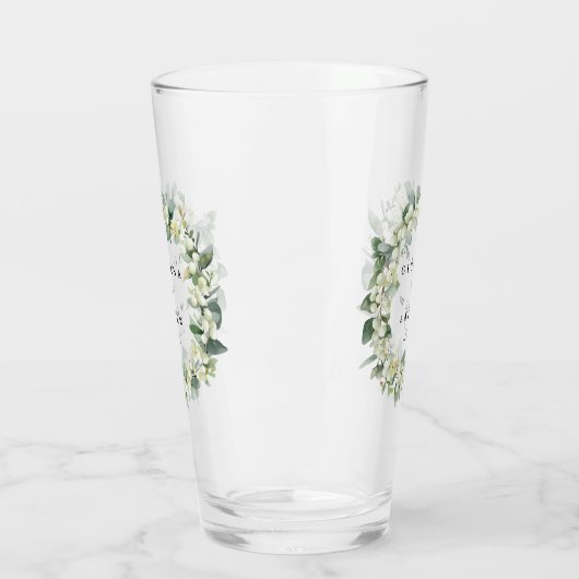 Elegante Snowberry + Eucalyptus krans bruiloft Glas (Links)