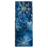 Elegante Snowflake Christmas Wine Gift Bag Wijn Cadeautas (Achterkant)