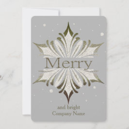 Elegante Snowflake Corporate Christmas-Kaart Feestdagenkaart