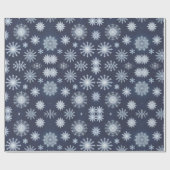 Elegante Snowflake Kerst moderne Wrapping Paper Cadeaupapier (Vlak)