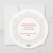 Elegante  Snowflake Lijst Vakantie Groeten Feestdagenkaart (Achterkant)