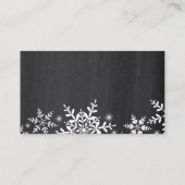 Elegante Snowflakes Baby shower Luier Raffle Ticke Informatiekaartje (Achterkant)