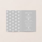 Elegante Snowflakes Wedding Winter Menu (Binnen)