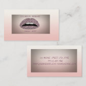 Elegante Sofisticated Moderne Glitterende Lippen Visitekaartje (Voorkant / Achterkant)
