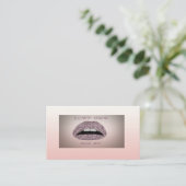 Elegante Sofisticated Moderne Glitterende Lippen Visitekaartje (Staand voorkant)