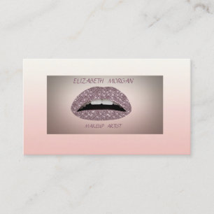 Elegante Sofisticated Moderne Glitterende Lippen Visitekaartje