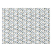 Elegante Soft Dusty Blue Waterverf Bloemen voor Tafelkleed (Voorkant (Horizontaal))