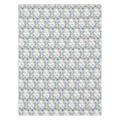 Elegante Soft Dusty Blue Waterverf Bloemen voor Tafelkleed (Voorkant)