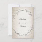 Elegante Soft Leaves Wedding RSVP Kaart (Achterkant)