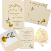 Elegante soft peace roos groen & goud ovaal bruilo kaart