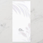 Elegante Soft White Beauty Services prijslijst Menu (Achterkant)