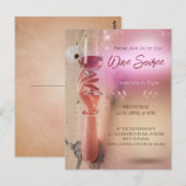 Elegante Soiree cocktail decoupage uitnodiging (Voorkant / Achterkant)