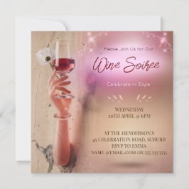 Elegante Soiree Cocktail Decoupage Uitnodiging