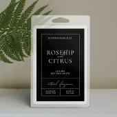 Elegante soja was smelt verticaal 3x2 rechthoekig  voedselcontainer etiket