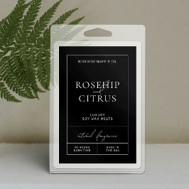 Elegante soja was smelt verticaal 3x2 rechthoekig  voedselcontainer etiket