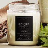 Elegante soja was smelt verticaal 3x2 rechthoekig  voedselcontainer etiket