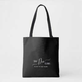 Elegante SOLI DEO GLORIA gepersonaliseerd Tote Bag