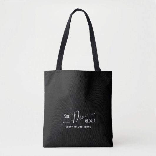 Elegante SOLI DEO GLORIA gepersonaliseerd Tote Bag (Voorkant)