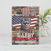 Elegante Solidariteit arbeidersdag met de vlag van Bedankkaart (Staand voorkant)