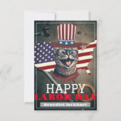 Elegante Solidariteit arbeidersdag met de vlag van Bedankkaart (Voorkant)