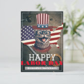 Elegante Solidariteit arbeidersdag met de vlag van Bedankkaart (Staand voorkant)