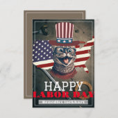 Elegante Solidariteit arbeidersdag met de vlag van Bedankkaart (Voorkant / Achterkant)