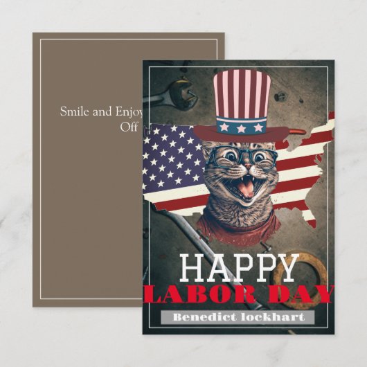 Elegante Solidariteit arbeidersdag met de vlag van Bedankkaart (Voorkant / Achterkant)