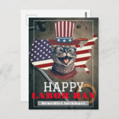 Elegante Solidariteit arbeidersdag met de vlag van Briefkaart (Voorkant / Achterkant)