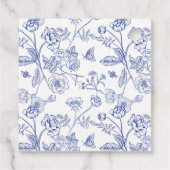 Elegante 'Something Blue' Bruidsdiner Bedankt Bedankjes Labels (Achterkant)