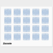 Elegante Something Blue Bruidsdouche Bedankt Vierkante Sticker (Vel)