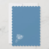Elegante 'Something Blue' Bruidsdouche Kaart (Achterkant)
