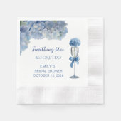 Elegante Something Blue Hydrangea Bloemstuk Feest Servet (Voorkant)