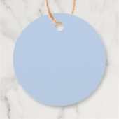 Elegante Something Blue Hydrangea Bruidsfeest Bedankjes Labels (Achterkant)