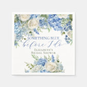 Elegante Something Blue Hydrangea Bruiloftsfeest Servet (Voorkant)