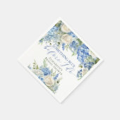 Elegante Something Blue Hydrangea Bruiloftsfeest Servet (Hoek)