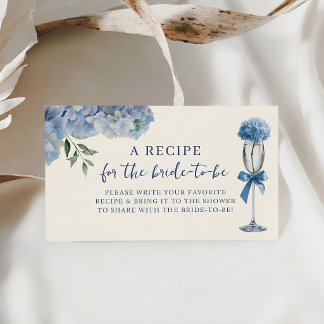 Elegante Something Blue Hydrangea Recept Bruids Informatiekaartje