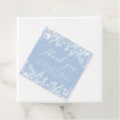 Elegante Something Blue Victoriaanse Bruiloftsborr Bedankjes Labels (In situ)