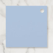 Elegante Something Blue Victoriaanse Bruiloftsborr Bedankjes Labels (Achterkant)