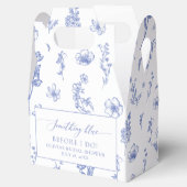 Elegante Something Blue voor ik doe Bruidsfeest Bedankdoosjes (Geopend)