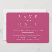 Elegante Sophisticated Dark Roos Mis Quince Años Save The Date (Voorkant)