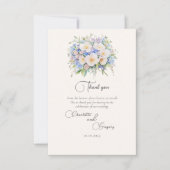 Elegante Sophisticated Floral Wedding Bedankkaart (Voorkant)