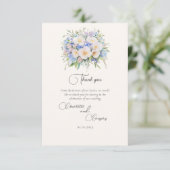 Elegante Sophisticated Floral Wedding Bedankkaart (Staand voorkant)