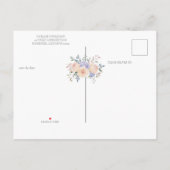 Elegante Sophisticated Floral Wedding Bewaar de da Aankondigingskaart (Achterkant)