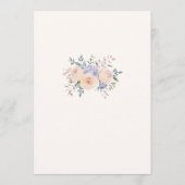 Elegante Sophisticated Floral Wedding Menu (Achterkant)