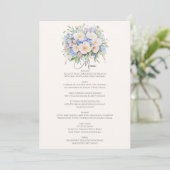 Elegante Sophisticated Floral Wedding Menu (Staand voorkant)