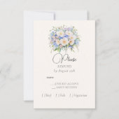 Elegante Sophisticated Floral Wedding RSVP Kaartje (Voorkant)