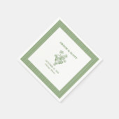 Elegante Sophisticated Green Custom Wedding Servet (Hoek)