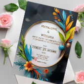 Elegante Sophisticated Luxury Botanical Wedding Kaart